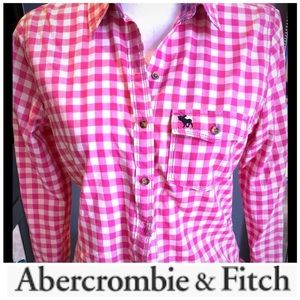 💋ABERCROMBIE & FITCH button-down plaid shirt